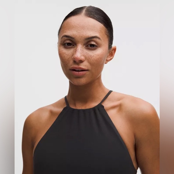 121 🆕🖤 Lululemon Stitch Trim Halter Tank SOTM - Black - Picture 4 of 15